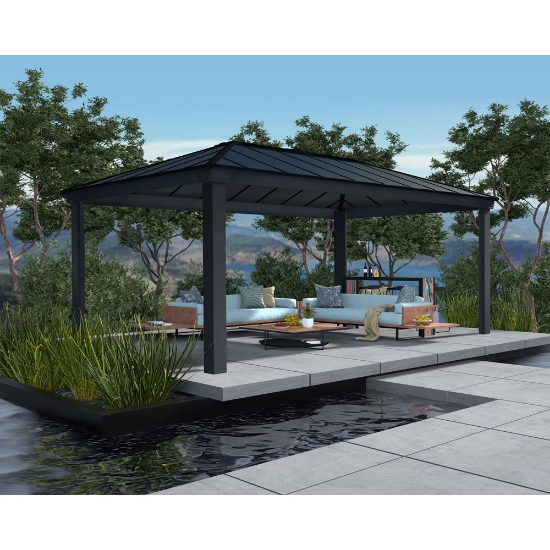 Imagine Pavilion grădină, Gazebo Dallas 3.6x6.1x2.7 m - Canopia