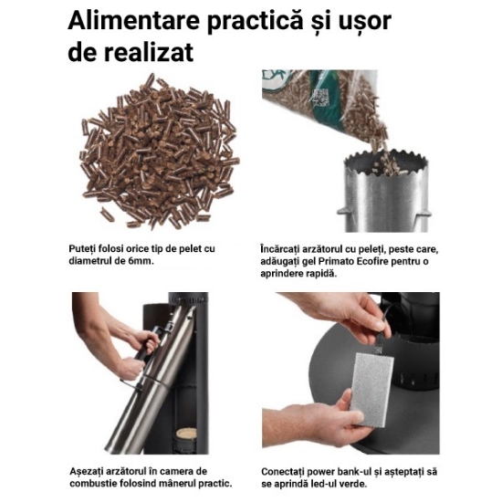 Imagine Incalzitor terasa pe peleti, HEAT, Primato-55cm-107 cm