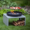 Imagine Vatră de foc Modern cu grilă de grătar, Feu du Jardin