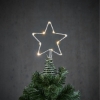 Imagine Varf de brad stea, Argintiu, 10 LED-uri, Luca Lighting, 13x22cm