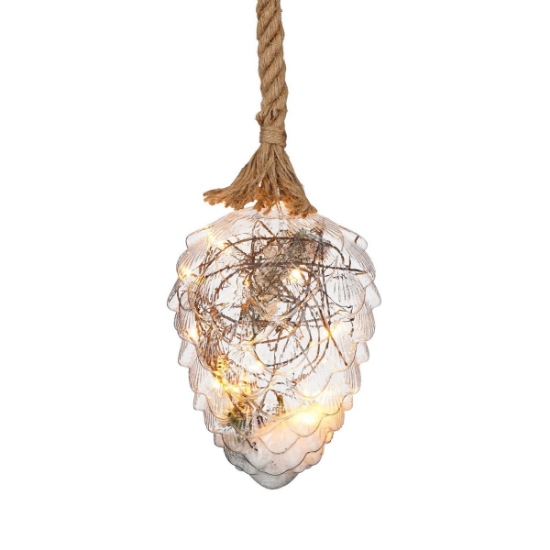 Imagine Con luminos cu frânghie, 15 led-uri, decor festiv rustic, 15x95cm Luca Lighting