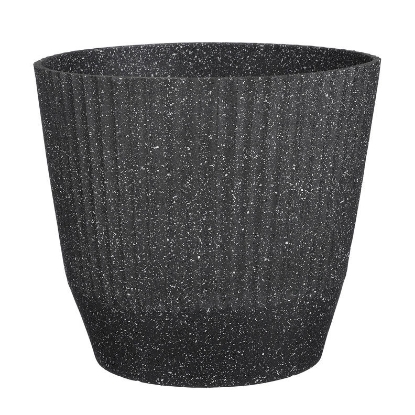 Imagine Ghiveci rotund Rio, negru, 37x33.5 cm, Mica Decorations
