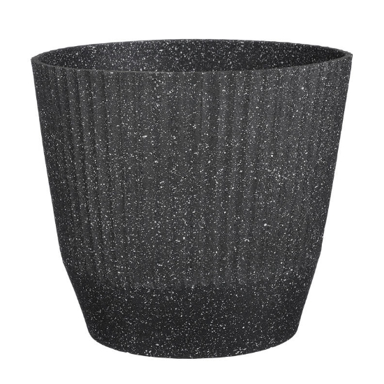 Imagine Ghiveci rotund Rio, negru, 37x33.5 cm, Mica Decorations
