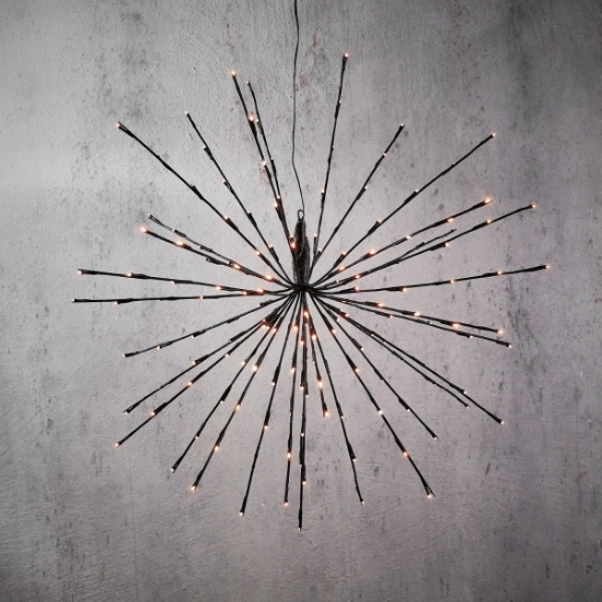 Imagine Decoratiune luminoasa stea de Crăciun, 160 led-uri, exterior/ interior, 70 cm, Luca Lighting