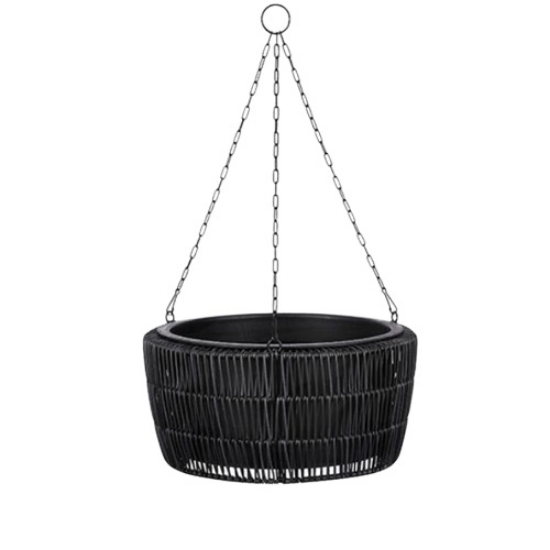Imagine GHIVECI SUSPENDAT NEGRU, PETA  H17 cm   D36 cm
