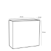 Imagine Ghiveci dreptunghiular, gri inchis  L55 cm * W22 cm * H50 cm