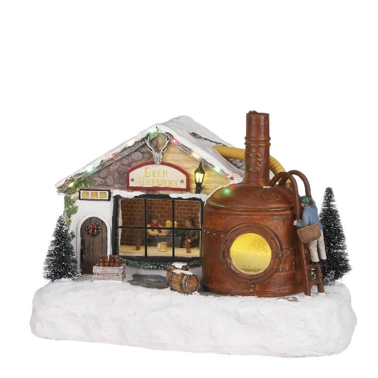 Imagine Decorațiune Crăciun, Fabrica de bere cu Led-uri, Christmas Village Luville