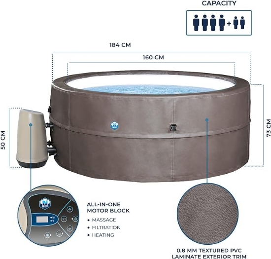 Imagine Jacuzzi NetSpa Vita Premium cu mobilier inclus, 6 locuri