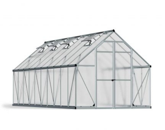 Imagine Sera din policarbonat  Essence 2.44 X 6.07m Palram -Argintiu- Canopia