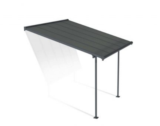 Imagine Copertina terasa Capri 314 × 295–299 × 260–305 cm aluminiu GRI inchis - Canopia