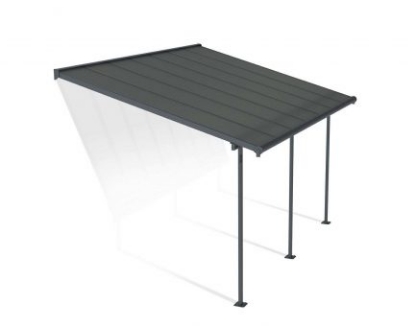 Imagine Copertina terasa Capri 434 × 295–299 × 260–305 cm aluminiu GRI inchis - Canopia