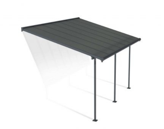 Imagine Copertina terasa Capri 434 × 295–299 × 260–305 cm aluminiu GRI inchis - Canopia