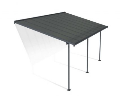 Imagine Copertina terasa Capri 555 × 295–299 × 260–305 cm aluminiu GRI inchis - Canopia