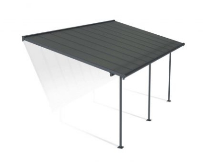 Imagine Copertina terasa Capri 619 × 295–299 × 260–305 cm aluminiu GRI inchis - Canopia