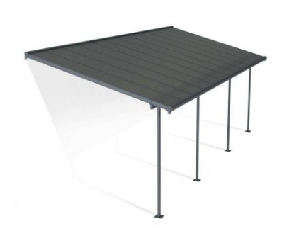 Imagine Copertina terasa Capri 739 × 295–299 × 260–305 cm aluminiu GRI inchis - Canopia