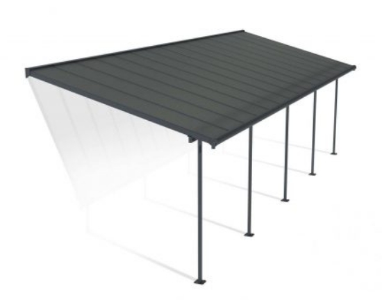 Imagine Copertina terasa Capri 924 × 295–299 × 260–305 cm aluminiu GRI inchis - Canopia
