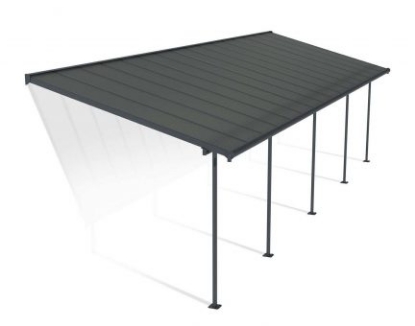 Imagine Copertina terasa Capri 971 × 295–299 × 260–305 cm aluminiu GRI inchis - Canopia