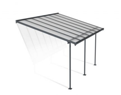 Imagine Copertina terasa Sierra 3 X 4 m, aluminiu GRI inchis - Canopia