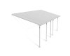 Imagine Copertina terasa Feria 730 × 294–300 × 260–305 cm aluminiu alb transparent - Canopia