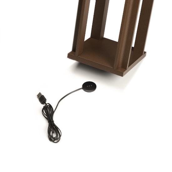 Imagine Lampa decorativa de exterior USB Cannes, aramiu, 42cm