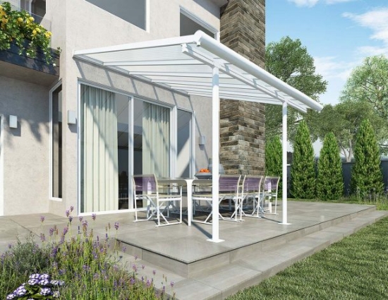 Imagine Copertina terasa Sierra 3 X 3 m, aluminiu alb - Canopia