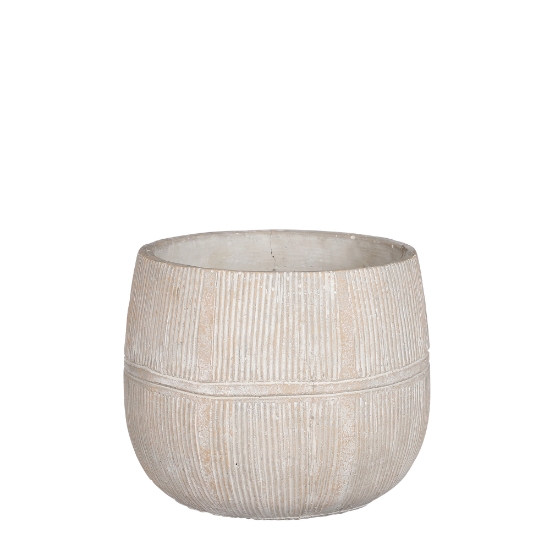 Imagine GHIVECI ROTUND CREM, OLAF-S  H15,5 cm  D18,5 cm