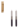 Imagine Set 2 lumanari Stearin Grey, Mica Decorations, 2.2x25 cm