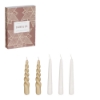 Imagine Set 5 lumanari crem, brown, 2.2x25cm, Mica Decorations