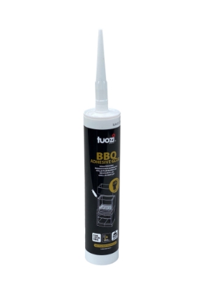 Imagine Silicon adeziv gri deschis pentru montaj grătare – tub 290 ml, TUOZI