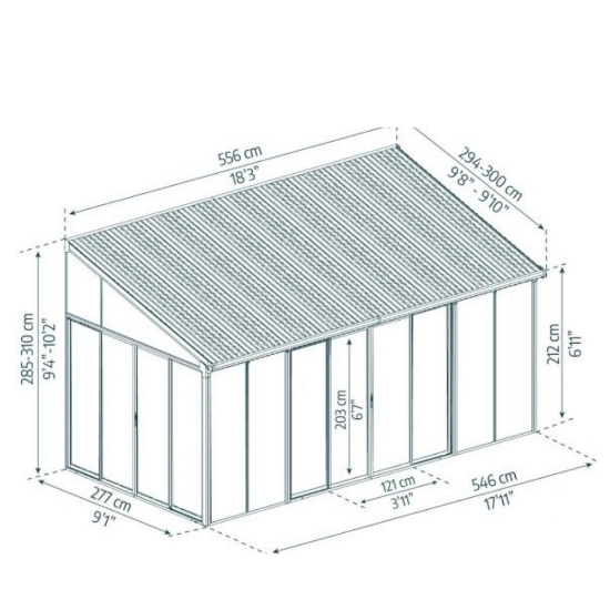 Imagine Gradina de iarna SanRemo 3x5.5m  - Canopia, ALB