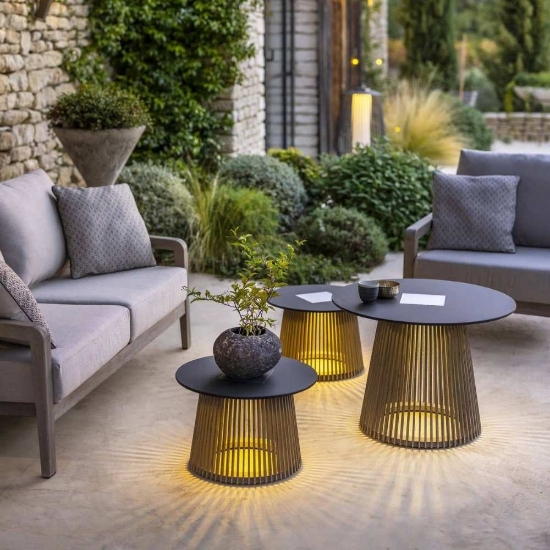 Imagine Masă de cafea cu lumină solară, TECKA, Les Jardins,  70 cm