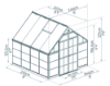 Imagine Seră Canopia Balance 2,44 X 2,44 m Policarbonat - Structură Verde & Panouri Hibrid