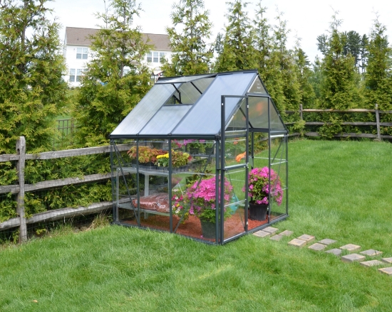 Imagine Seră Canopia Hybrid 1.85 X 1.86 m - Policarbonat - Structură Gri