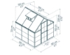 Imagine Seră Canopia Hybrid 1.85 X 1.86 m - Policarbonat - Structură Gri