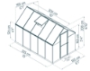 Imagine Seră din policarbonat Canopia Mythos  1.85 X 3.06 m  - Structură gri și panouri Twinwall
