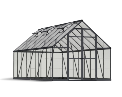 Imagine Seră Canopia Balance 2.44 X 4.87 m policarbonat - Structură gri & Panouri hibride