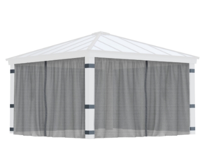 Imagine Set plase Canopia pentru foișor de grădină Dallas 4.3x4.3m -4 bucăți