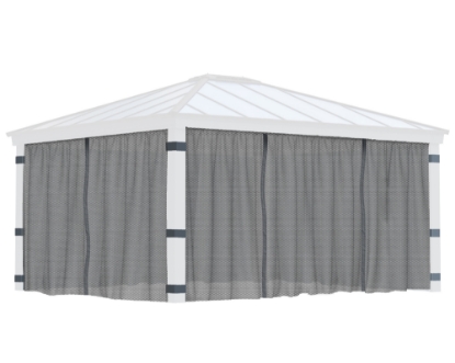 Imagine Set de plasă Canopia pentru pavilion de grădină Dallas 4 bucăți - 4.27 X 4.27m