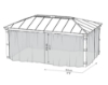 Imagine Set plasă Canopia pentru foișor de grădină Dallas 4,3x6,1 m - 4 buc.