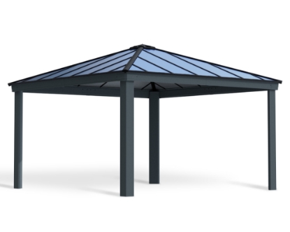 Imagine Carport auto din aluminiu, Canopia Colorado 4.3 x 4.3 m, Gri închis / Gri opac