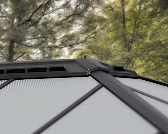 Imagine Carport auto din aluminiu Canopia Colorado 4.3x6.1m  - Gri închis / Gri opac