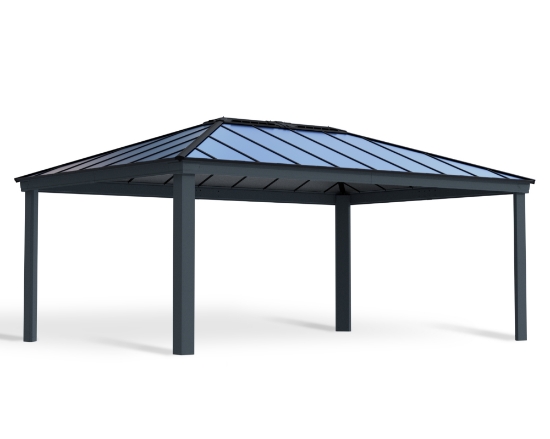 Imagine Carport auto din aluminiu Canopia Colorado 4.3x6.1m  - Gri închis / Gri opac