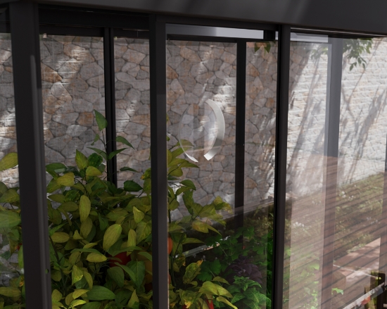 Imagine Canopia - Seră din policarbonat IVY (64 X 124cm) cu structură neagră și panouri transparente