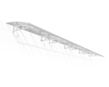 Imagine Copertina ușă Canopia Bordeaux 1.39 X 8.92 m - Structură albă și panouri transparente