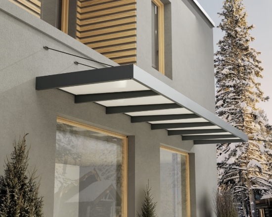 Imagine Copertina usa Canopia Sophia XL 6.6 X 1.4 m , Structura Gri & Panouri opal Alb