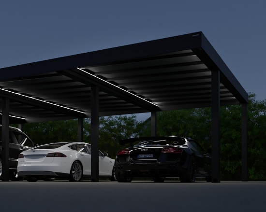 Imagine CANOPIA | OSLO 6x12m CARPORT auto DUBLU 
