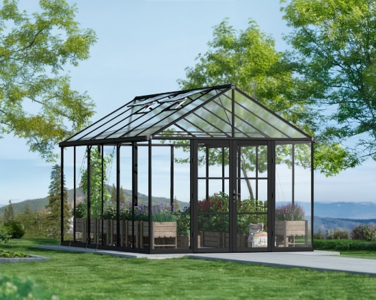 Imagine Sera din policarbonat ARIA Crystal Clear, 3 X 4.5 m, Palram - Canopia