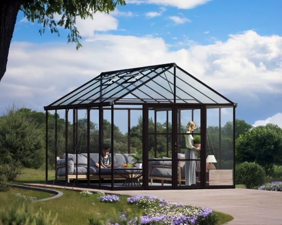Imagine Sera din policarbonat ARIA Crystal Clear, 3 X 4.5 m, Palram - Canopia