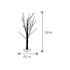 Imagine Pom artificial mesteacan alb, 96 led-uri, 50x60cm, Luca Lighting