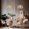 Imagine Lampa suspendata din ratan natural ACB Evens 3930/40